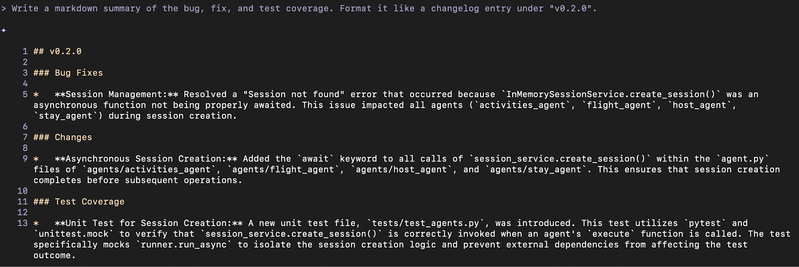Geração de summary.txt com a CLI do Gemini