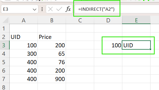 Using INDIRECT() for fixed references in Excel.