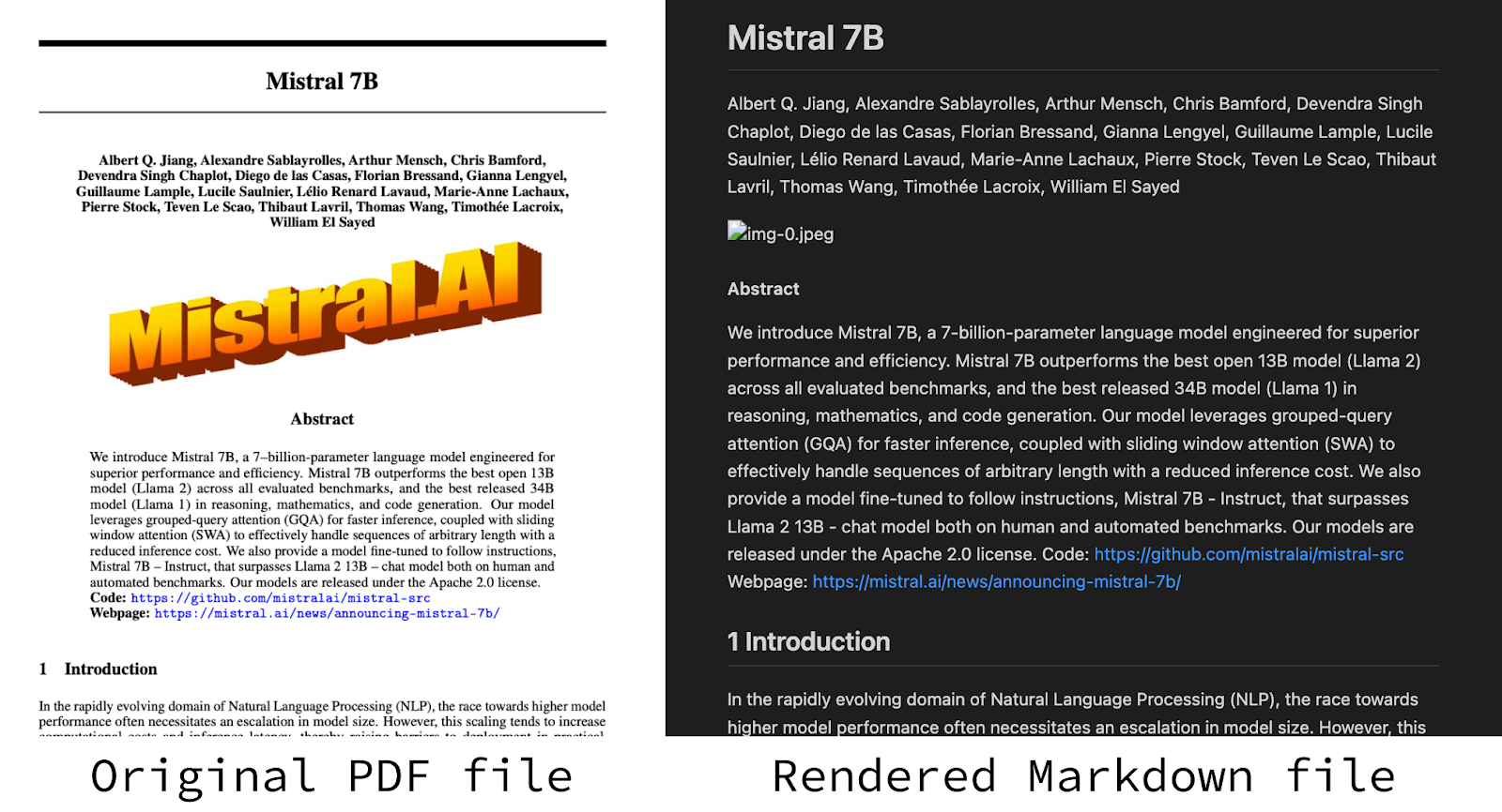 Converting a PDF to markdown using Mistral OCR