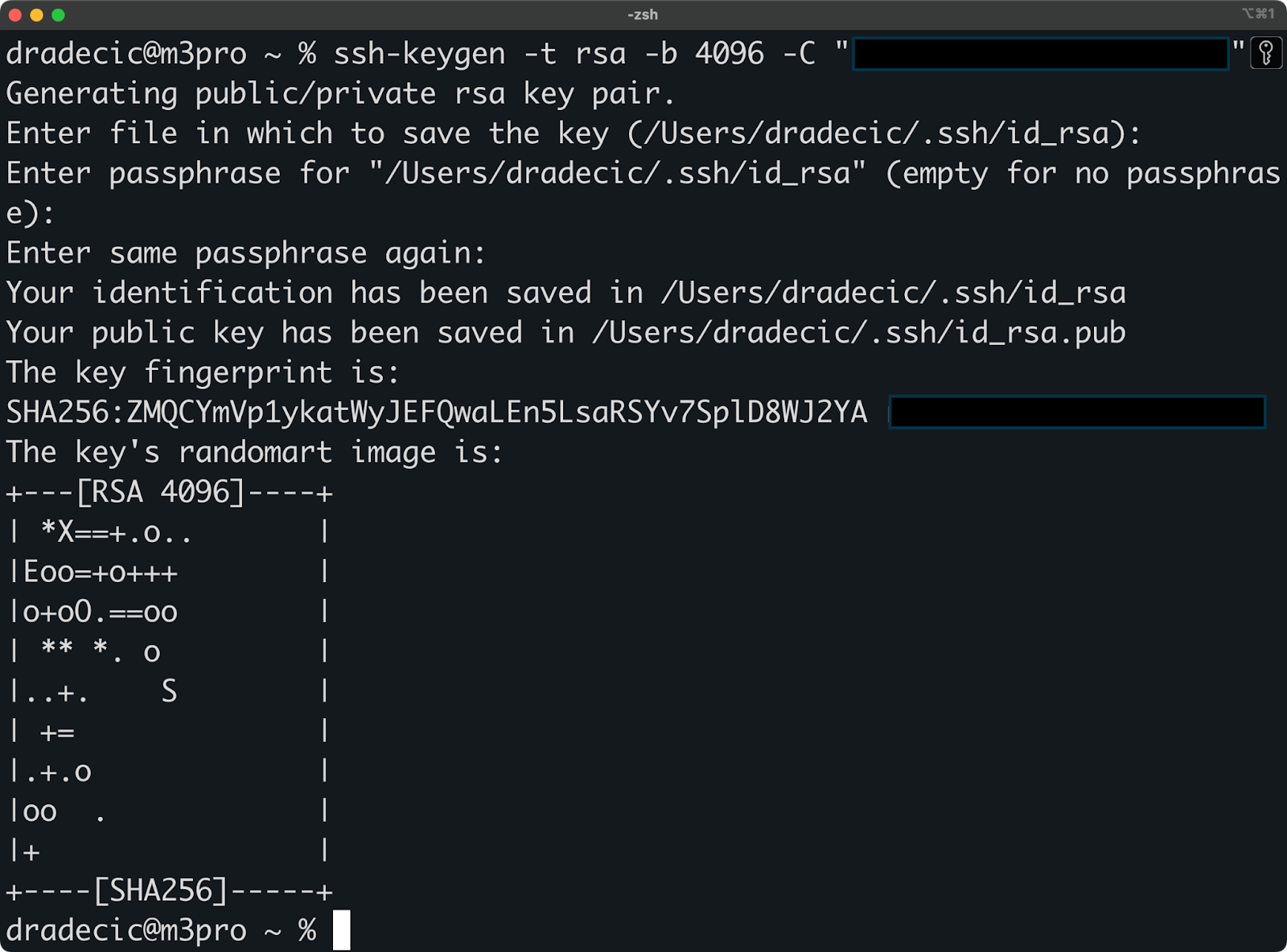 Image 1 - Création d'une paire de clés SSH sous Linux/macOS