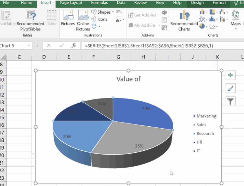 Criar um gráfico de pizza no Excel