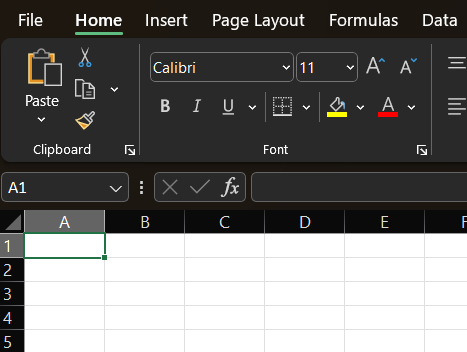 As células da planilha não ficam escuras no Modo Escuro do Excel.