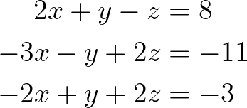 System of linear equations.