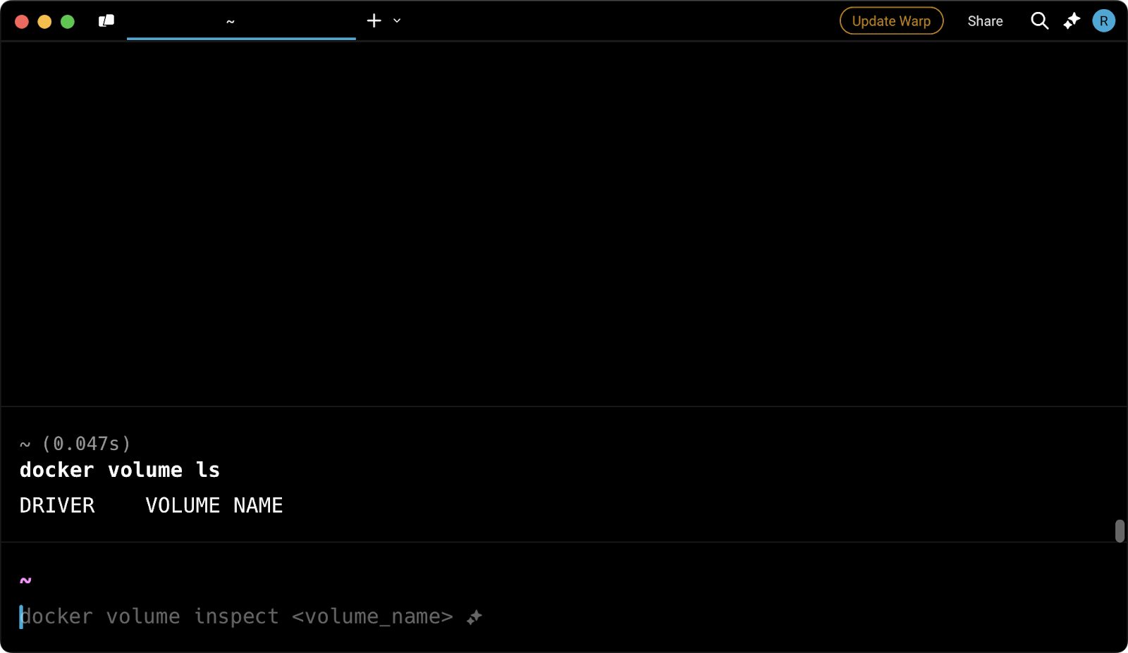 List of all Docker volumes