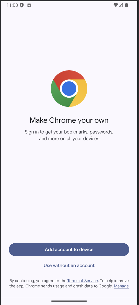 Janela do Chrome