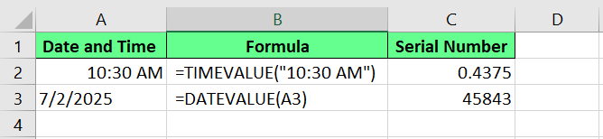 Convertir des dates en nombres dans Excel.