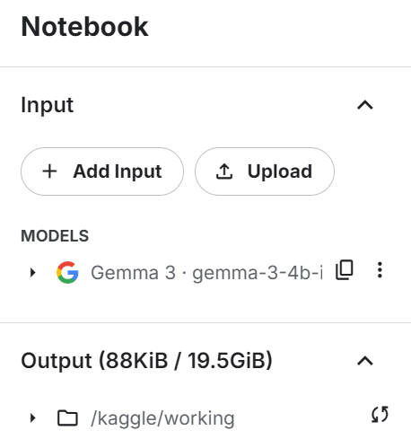 Cargar el modelo en el cuaderno Kaggle