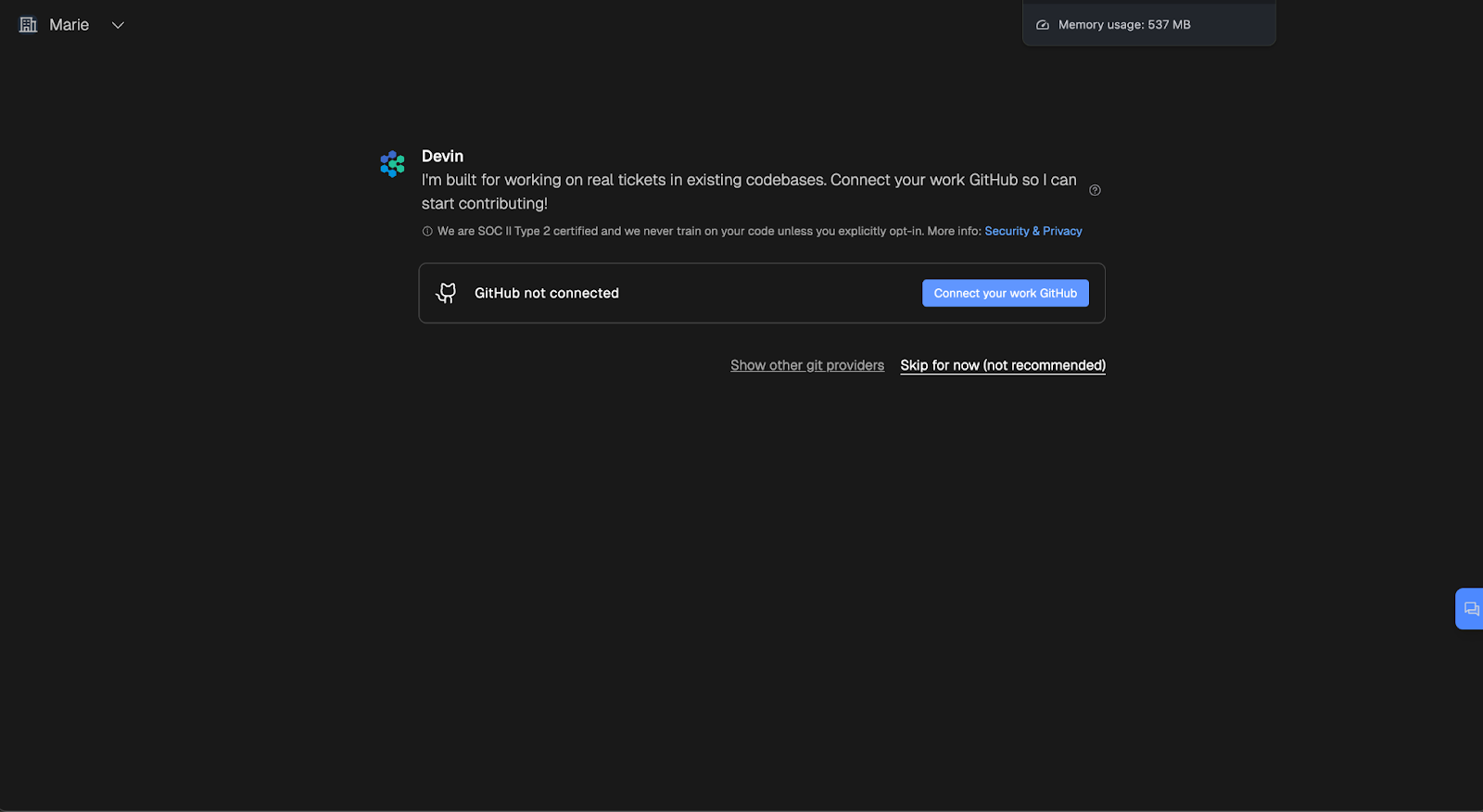 connect devin to github