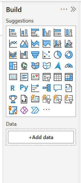 El panel de Visualización de Power BI consta de varios tipos de visuales.