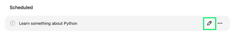 Editing a task in chatgpt tasks