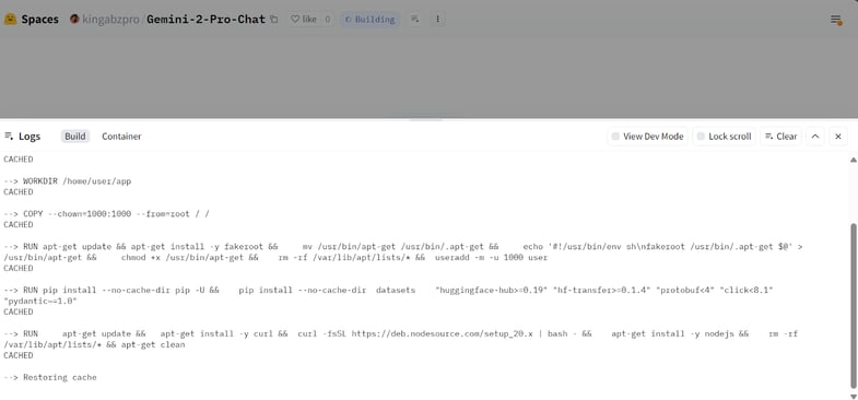 Docker image and installing the dependencies
