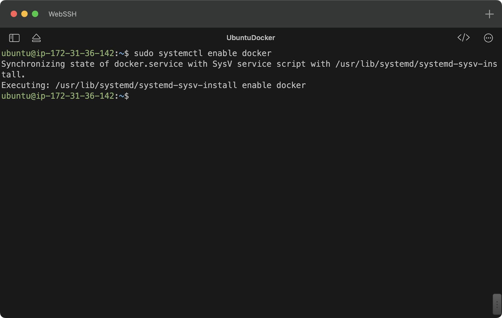 Enabling Docker service on boot