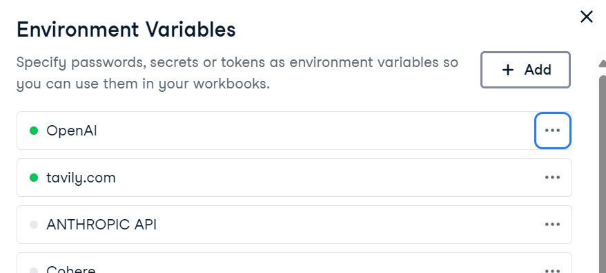 Configuração da variável de ambiente no Datalab.