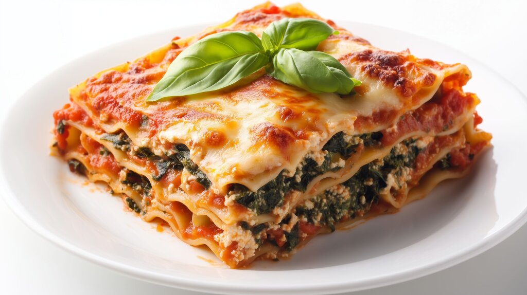 Une image de lasagnes végétariennes à utiliser pour tester les capacités de reconnaissance d'images de Grok 4.