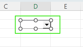 Using Form Controls Combo Box for drop-down lists in Excel.