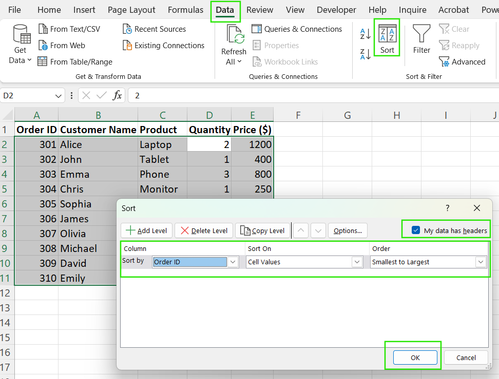 Comment trier dans Excel et conserver les lignes ensemble.