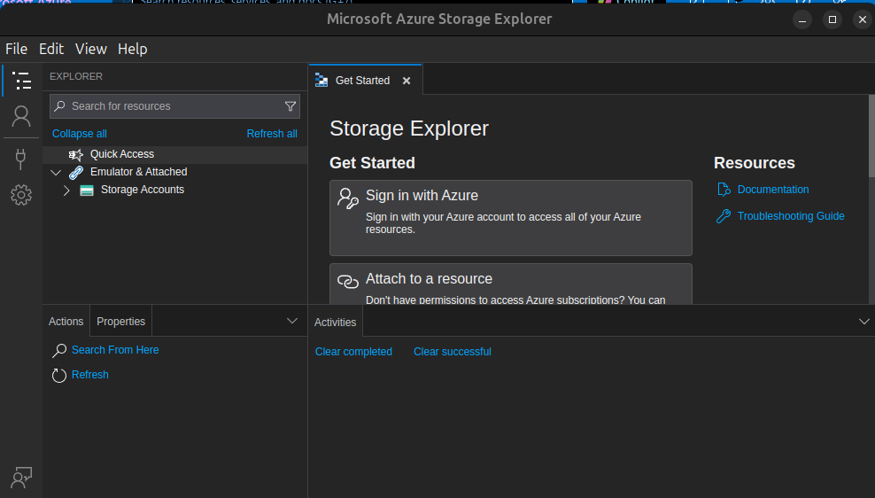 Storage Explorer UI