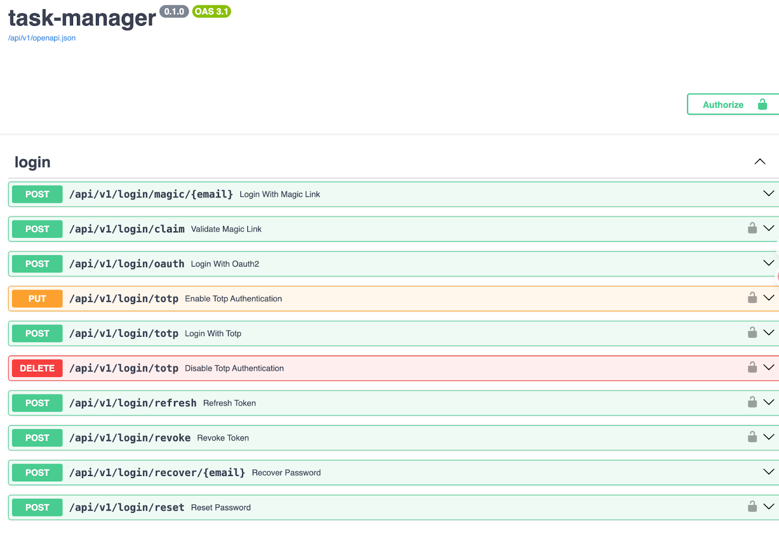 task-manager API