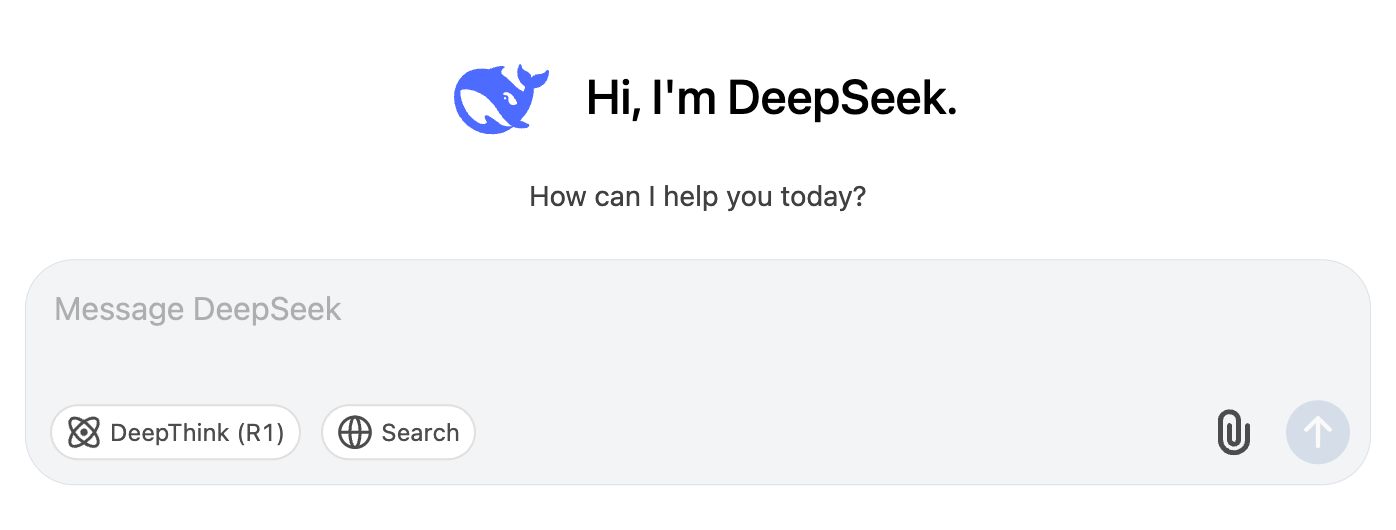 The default V3 DeepSeek interface