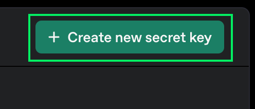 Criando uma nova chave de API para a API da OpenAI