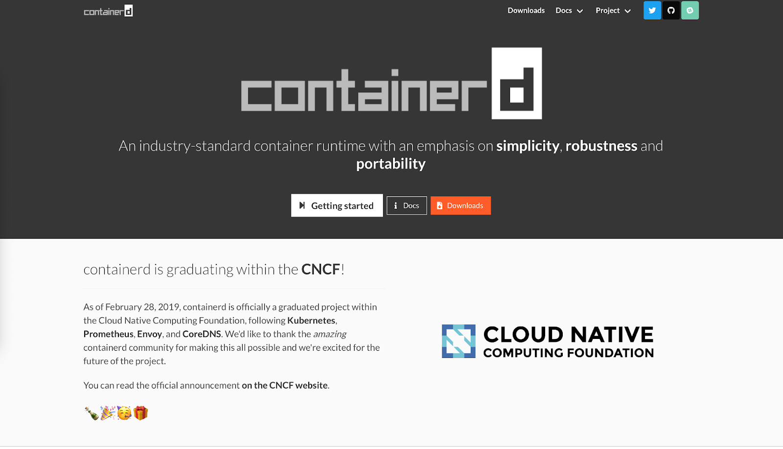 Bild 3 – Containerd-Startseite