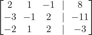 Augmented matrix.