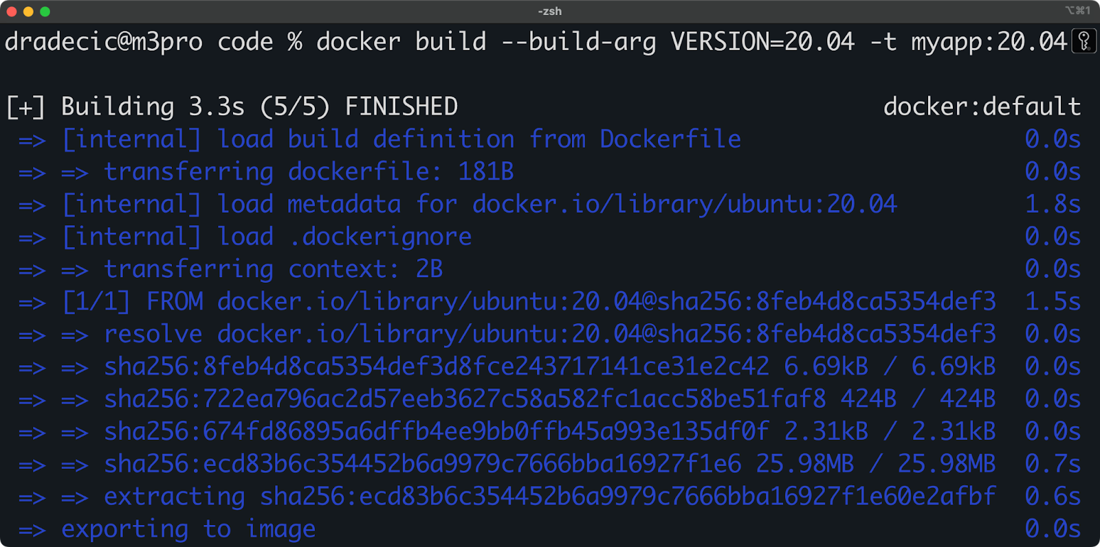 Image 1 - Basic Docker build args