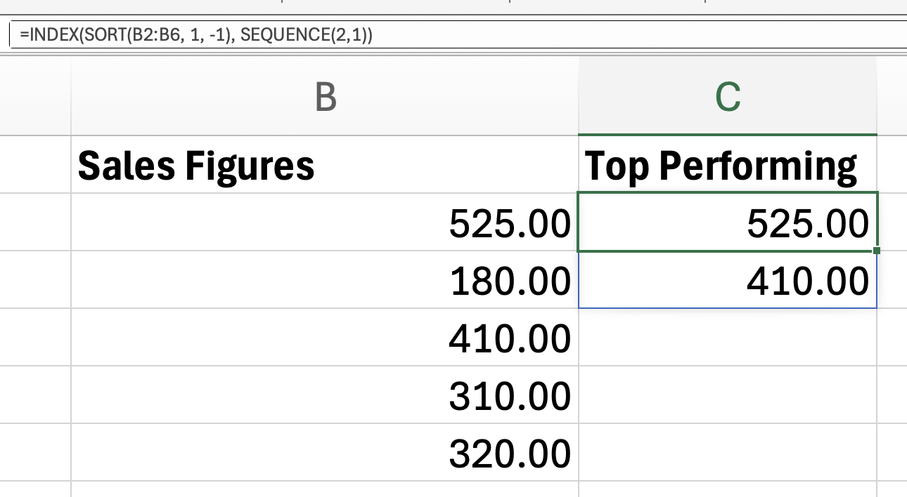 Utilizar la SECUENCIA en Excel para ordenar dinámicamente