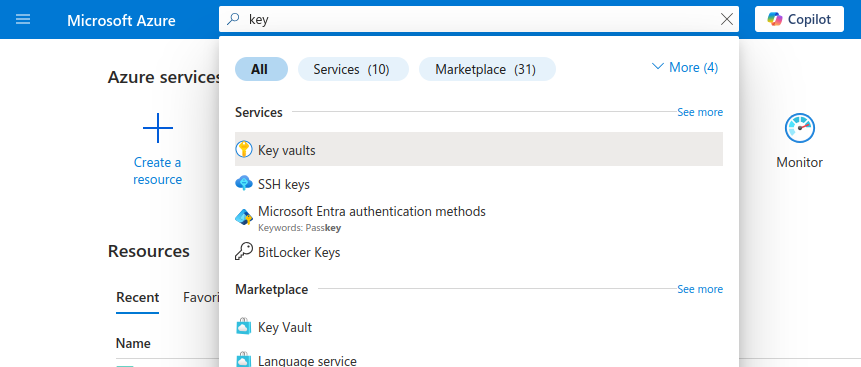 Azure Key vaults