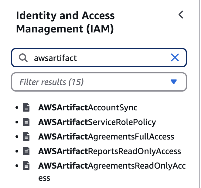 Políticas gerenciadas do AWS Artifact