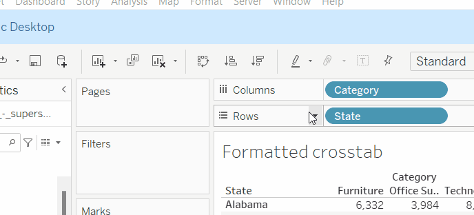 Cómo acceder al panel de formato en Tableau