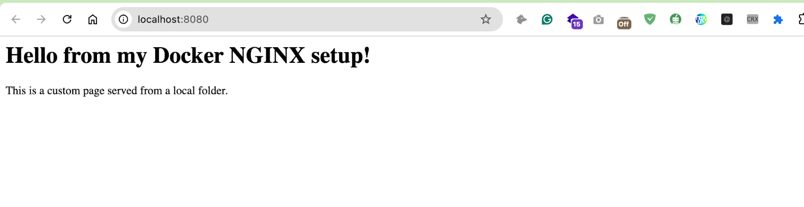 Einbinden der HTML-Seite in den NGINX-Container