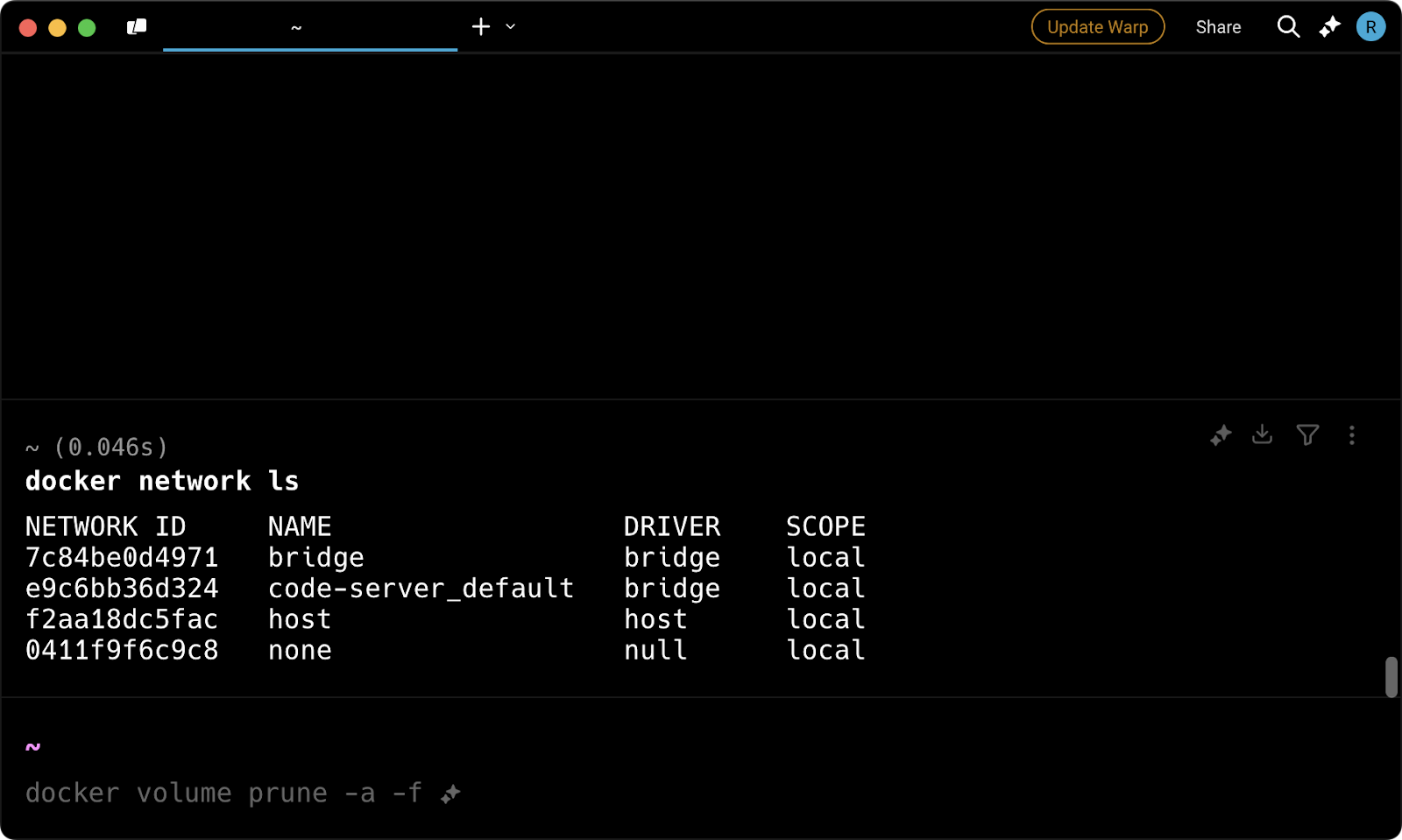 List of Docker networks