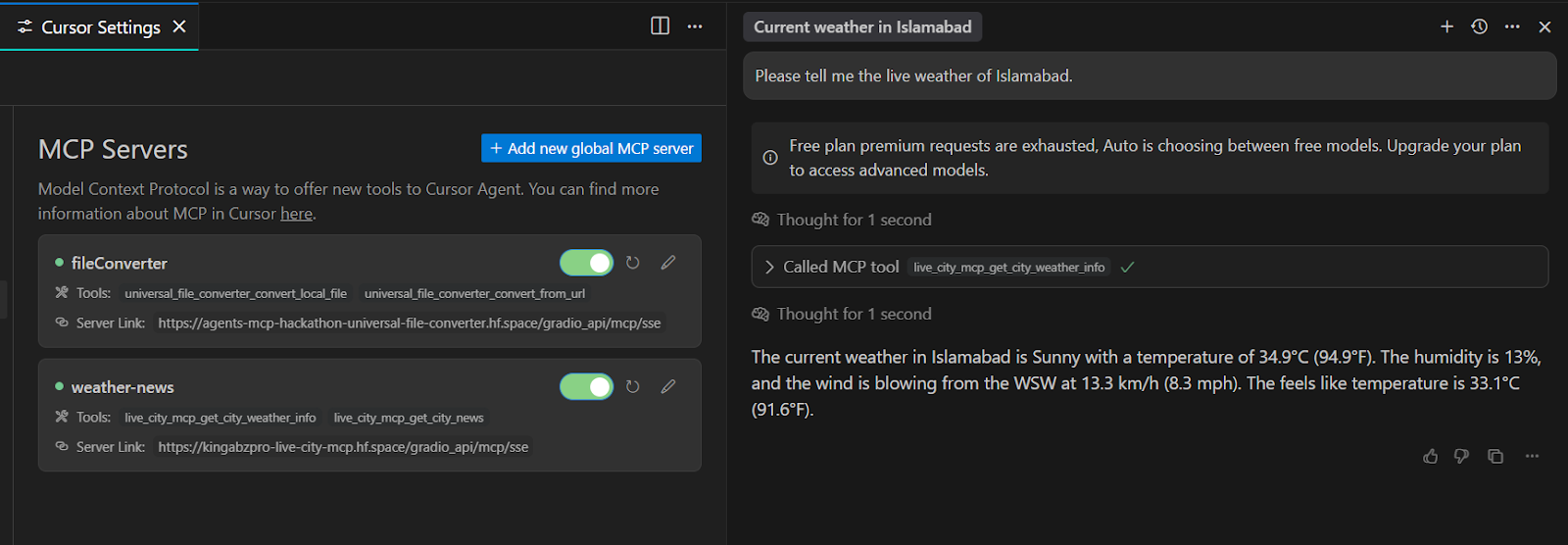Testing the Deployed MCP Server with Cursor AI
