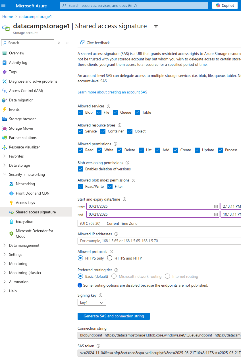 Shared Access Signatures
