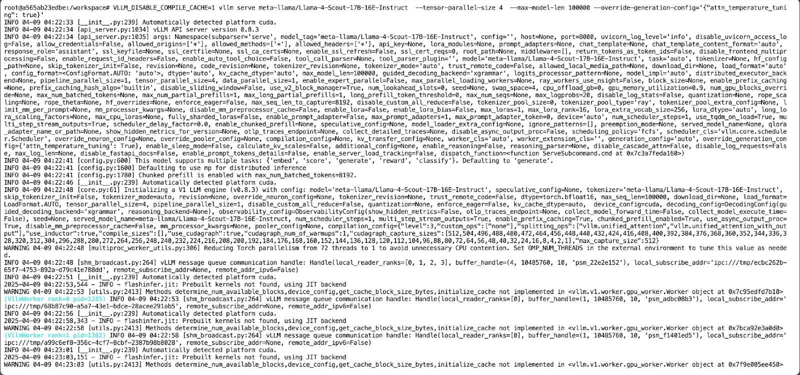Setting up vLLM for Llama 4