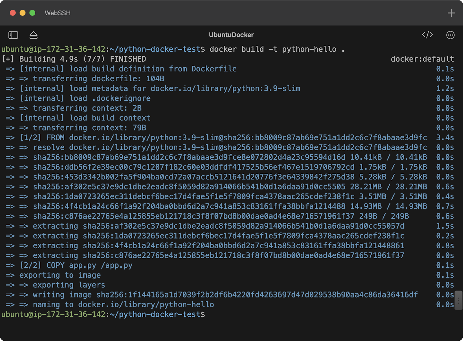 Building a Docker image