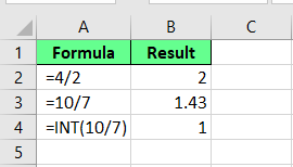 Die Funktion INT() verwenden, um eine ganze Zahl in Excel zu erhalten
