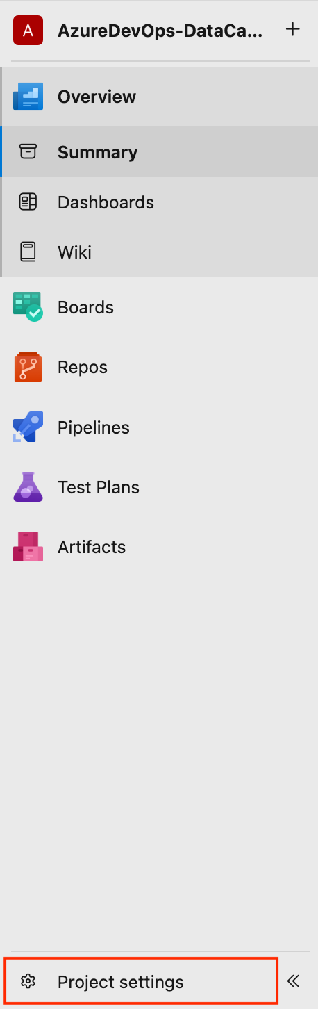 Link to Azure Services:

At the bottom left of your project, navigate to Project Settings.

This step helps you connect to various Azure services, enhancing your project's capabilities and integrations.