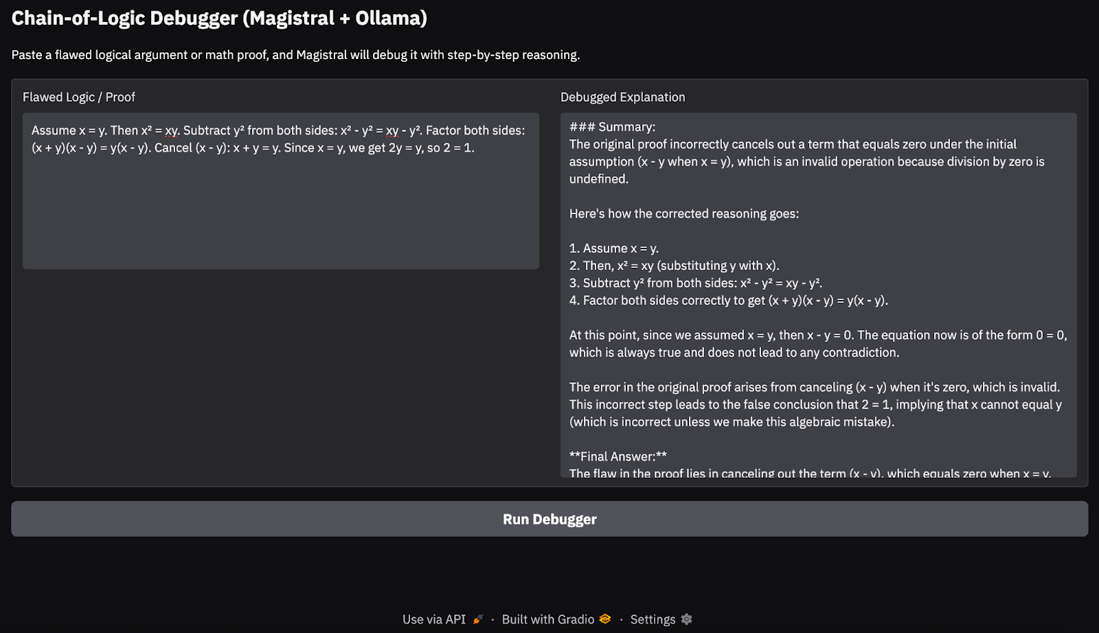 Magistral with Ollama