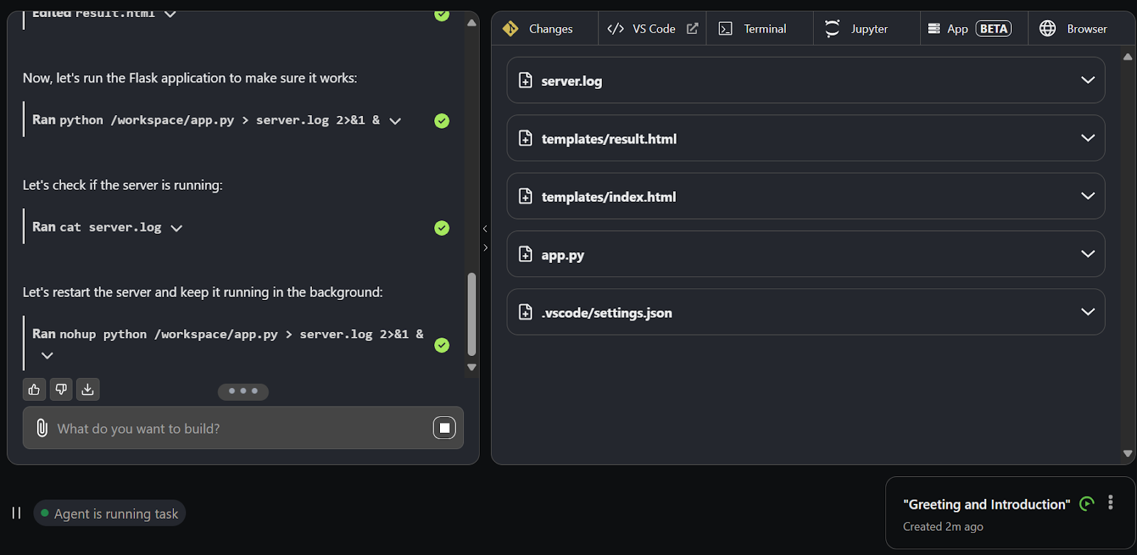 OpenHands working in the user instructions