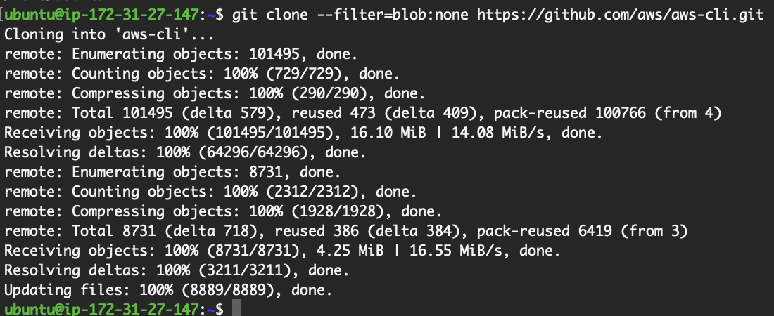 git clone in Ubuntu