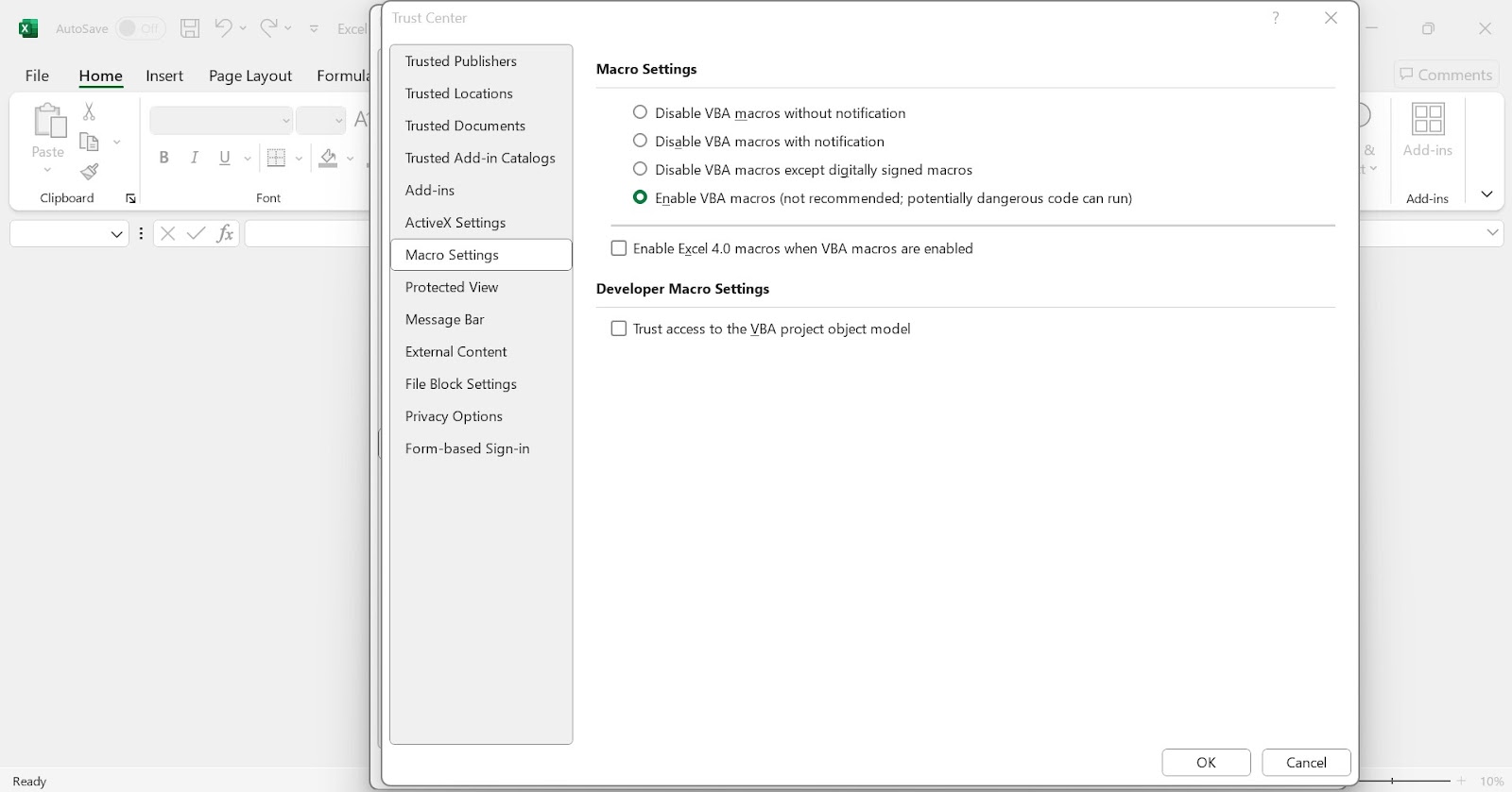 excel macros how to enable macros in enable