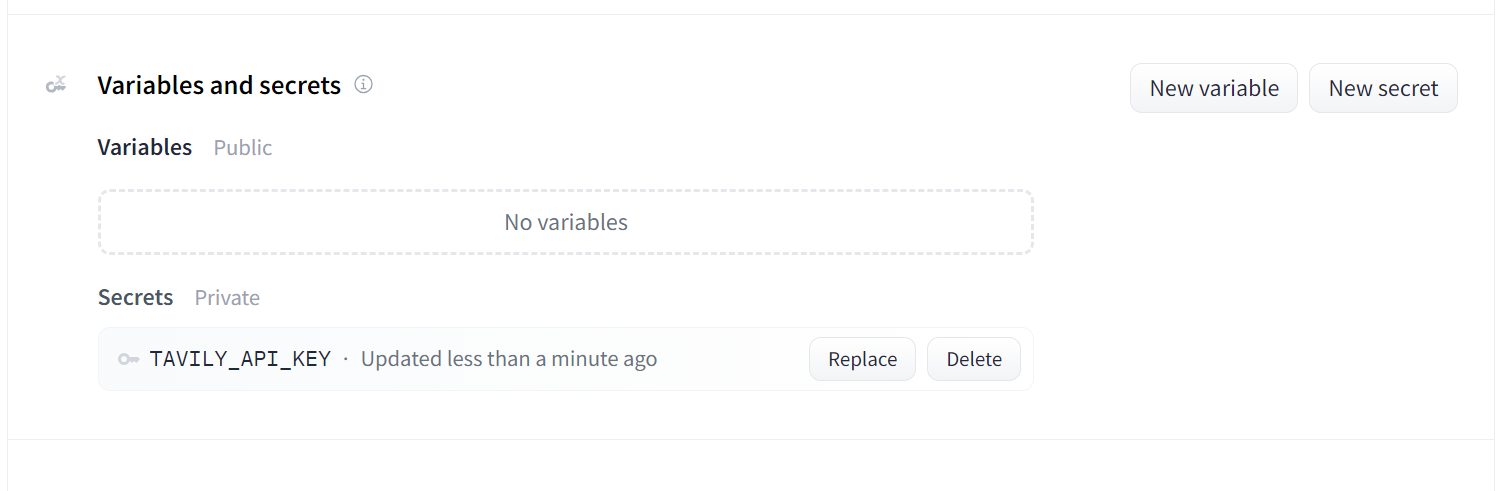 Setting the environment variable in Hugging Face Space