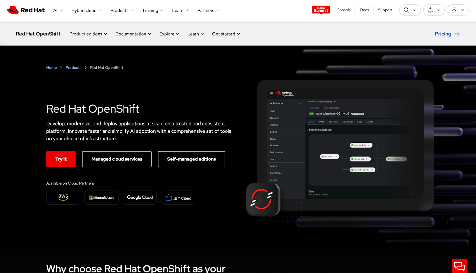 Bild 8 – Startseite von Red Hat OpenShift