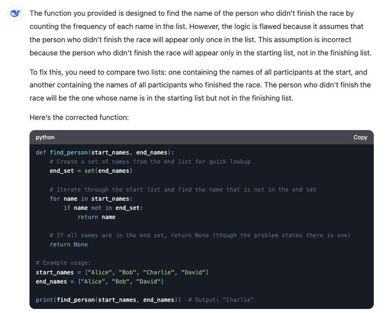 DeepSeek V3 non riesce a risolvere una domanda di coding