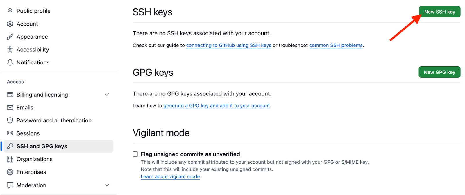 Set-up SSH key on GitHub
