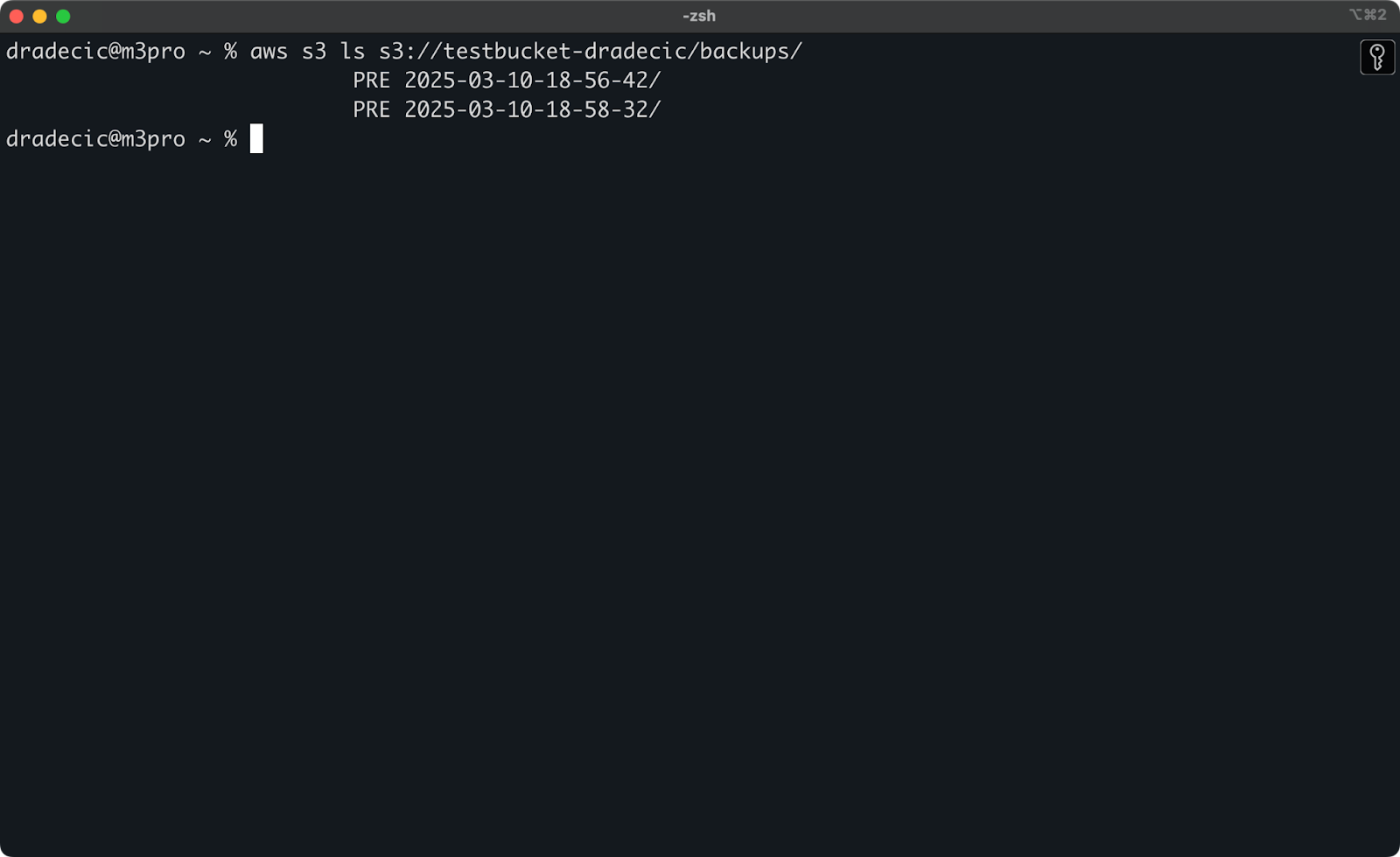 List of backups