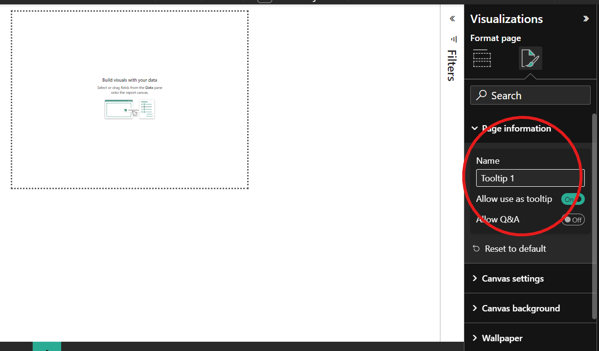 Image montrant comment renommer la page d'infobulle.