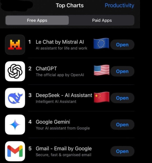 Mistral Le Chat die Nummer 1 im App Store